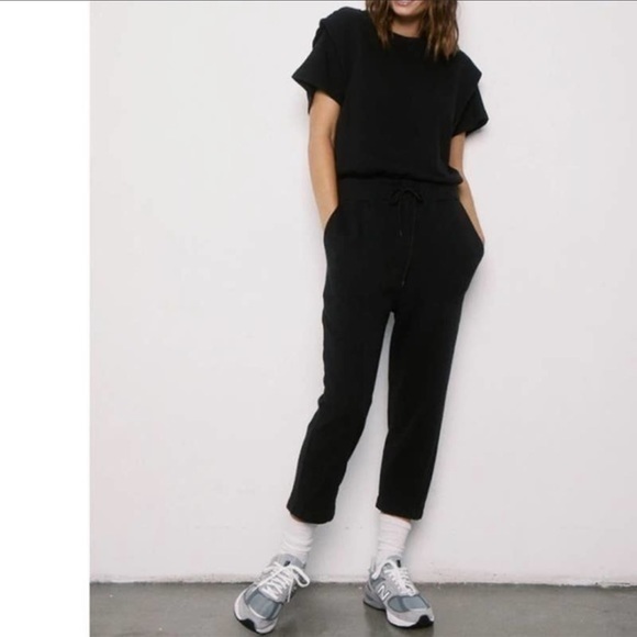 Pistola Decklin Padded Shoulder Cotton Jumpsuit